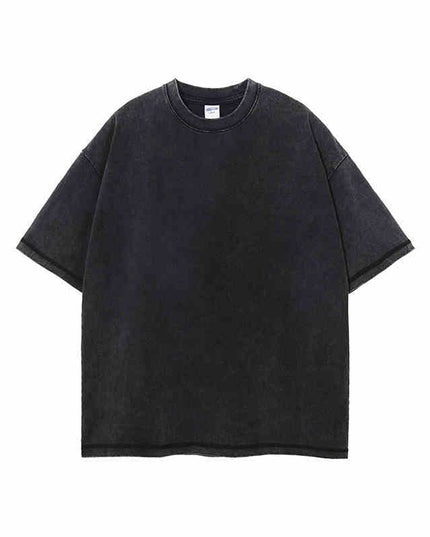 Retro Cotton Batik Distressed Loose Vintage Short-sleeved T-shirt