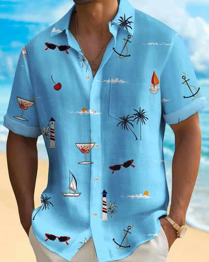 Men's Fashion Hawaiian Digital Printing Shirt
