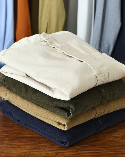 Autumn Loose Corduroy Long Sleeve Shirt