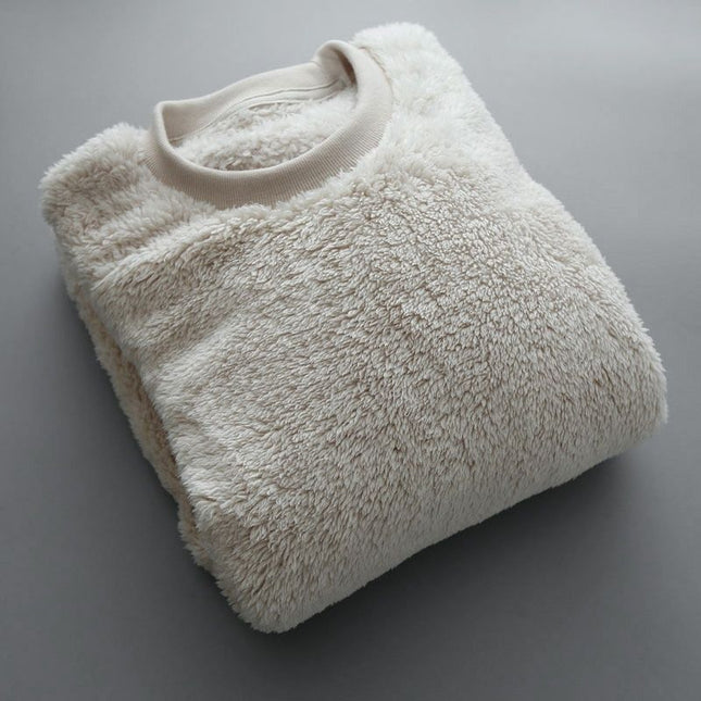 Autumn And Winter Plus Size Men's Round Neck Pullover Keep Warm Sweater