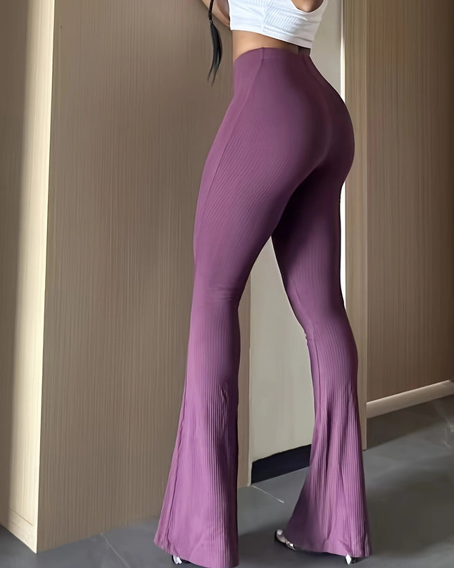 European And American Sports Casual Yoga Slightly Flared Straight Slim Fit Hip Raise Trousers