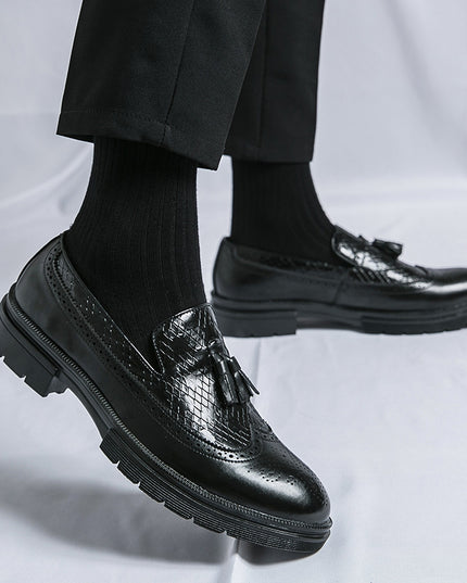 Youth Slip-on Leather Shoes Casual Board Shoes