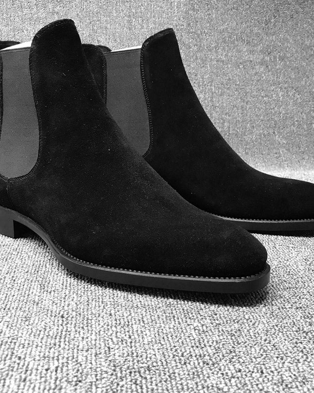 Faux Deerskin Casual Men's Boots Suede High-top Shoes