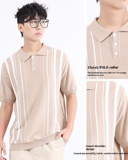 Ice Silk Short Sleeve High-grade Business Style