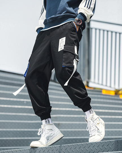 Men's straight-leg cropped trousers