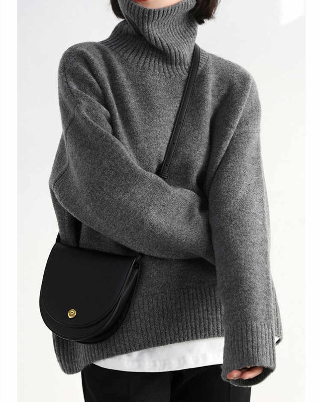 Women's Turtleneck Sweater Vintage Thickened Sweater