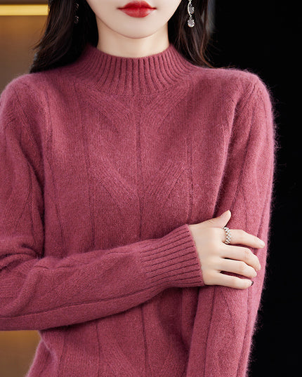 Women's Autumnwinter Fashion Knitted Top Bottoming Shirt