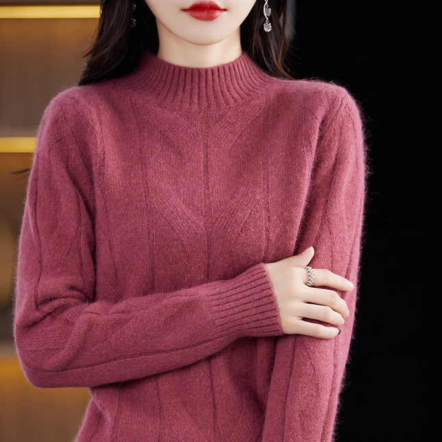 Women's Autumnwinter Fashion Knitted Top Bottoming Shirt