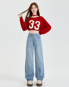 Light Blue Cropped Thin