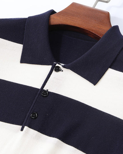 Men's Fashion Casual Long Sleeve Jacquard Close-fitting Sweater