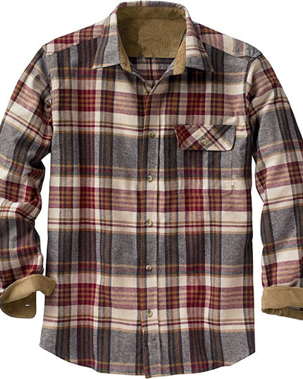 European And American Spring And Autumn Single-breasted Plaid Shirt Long Sleeve Loose