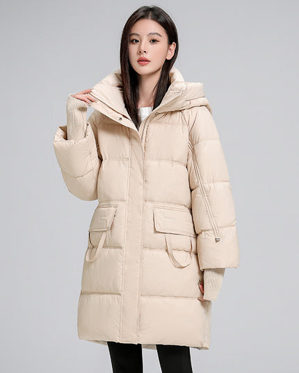 Mid-length Cotton Clothing Slimming Thickened Windproof And Warm