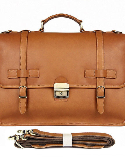 JMD Winter British Style First-Layer Cowhide Briefcase for Men | Premium Leather Office Handbag