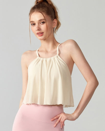 Mesh Yoga Clothes Vest Women's Outer Wear Sling