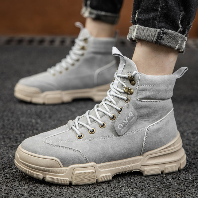 Men's high-top retro desert tooling boots