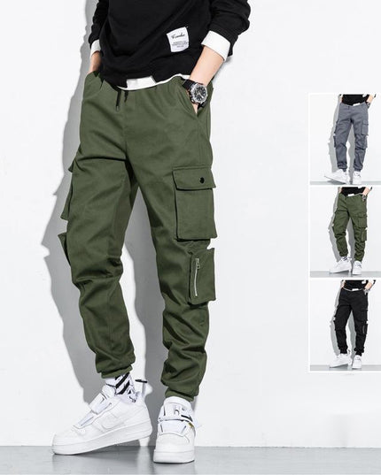 Autumn And Winter M-8 Xl Overalls Men's Loose-Fitting Pants