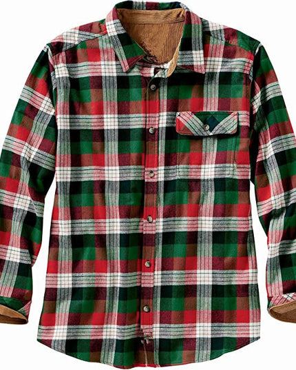 European And American Spring And Autumn Single-breasted Plaid Shirt Long Sleeve Loose