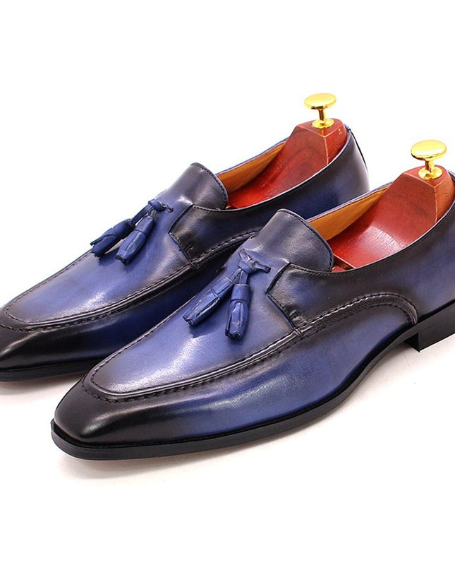 New Style Casual Business Leather Shoes Men's Tassel A Pedal