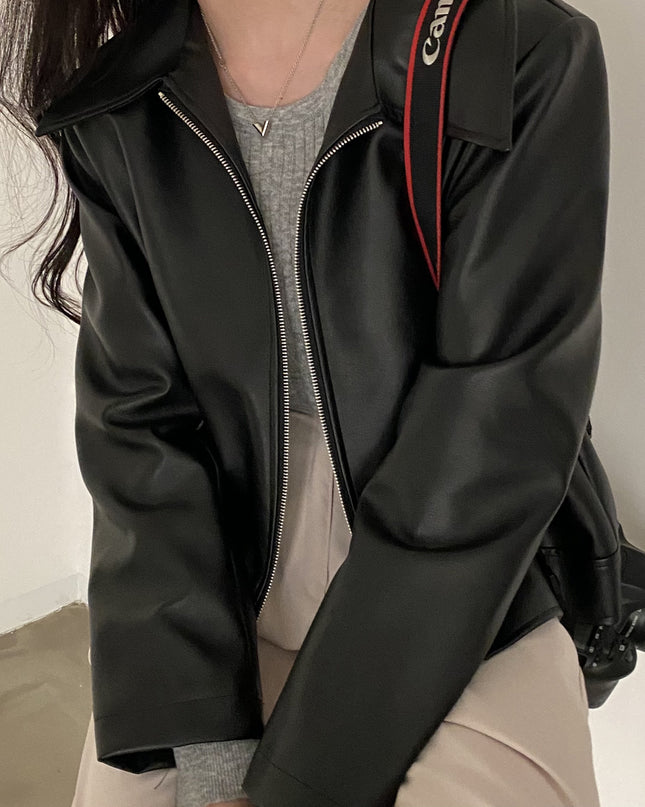 Handsome Cool Girl Versatile Motorcycle Jacket