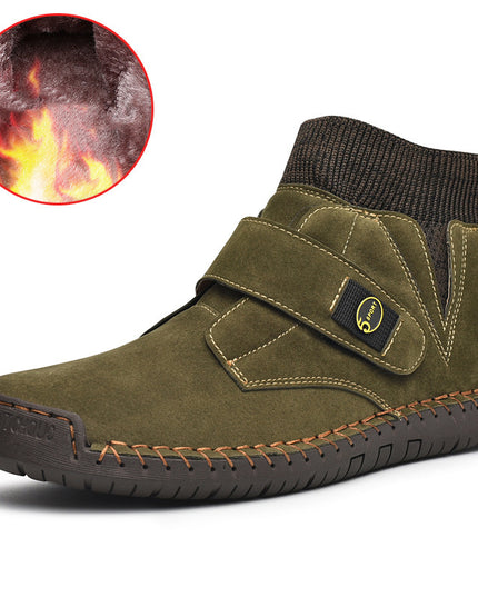 Velcro Shoes Men Ankle Boots Winter Sock Trainer Boots High Quality
