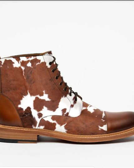Spring Low Heel Front Lace Up Low Tube Martin Boots Men's Shoes