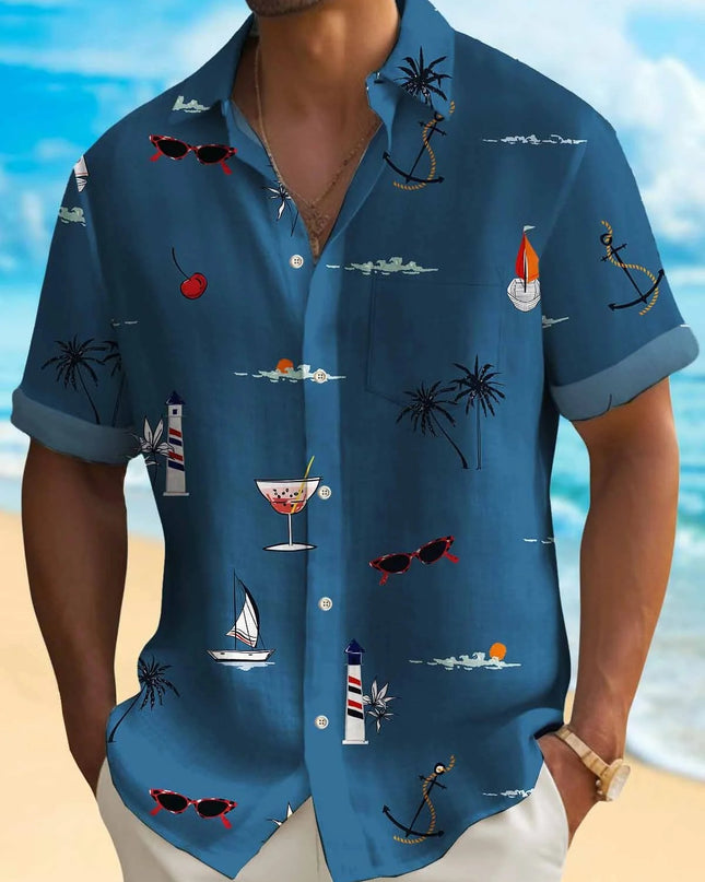 Men's Fashion Hawaiian Digital Printing Shirt