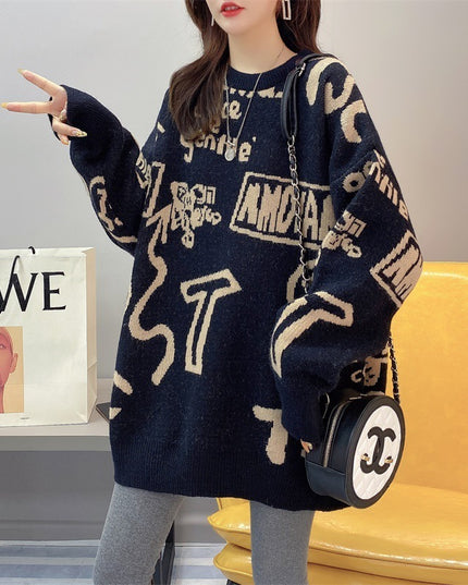 Korean Style Loose Loose Slimming Pullover Sweater
