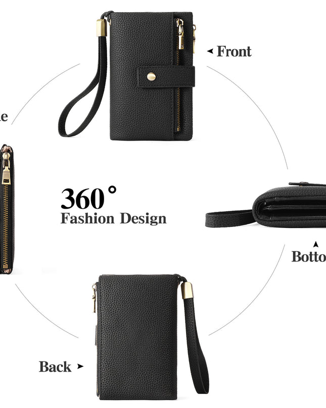 Women's Wallet Zipper Bag Clutch Anti-theft Card Swiping Bag Coin Purse