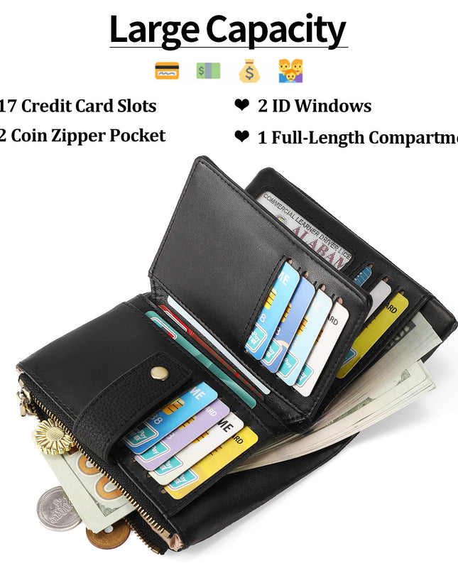 Women's Wallet Zipper Bag Clutch Anti-theft Card Swiping Bag Coin Purse
