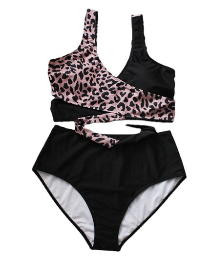Bikini Split Push Up Chest Cross Two Tone