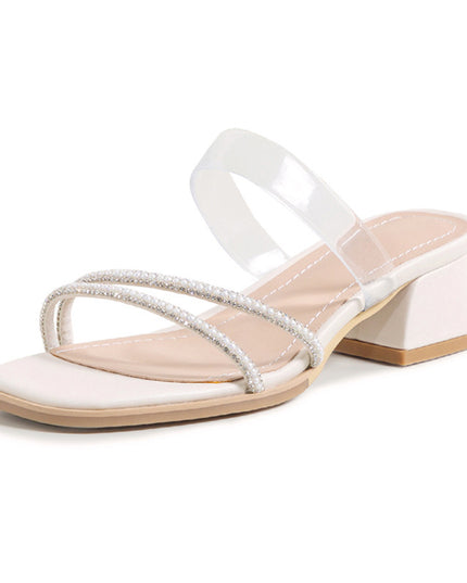 New Fairy Transparent Sandals With Rhinestones