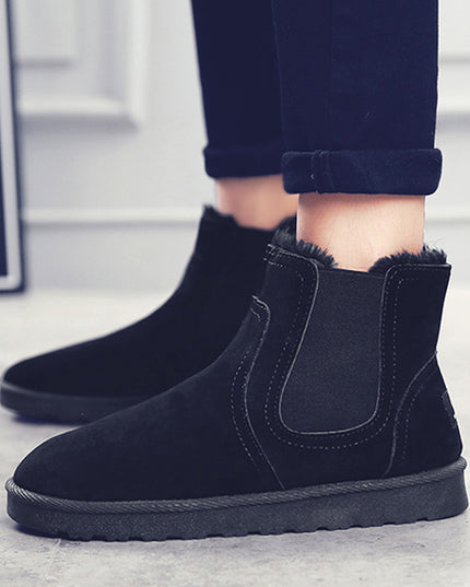Men's warm mid-tube casual padded snow boots