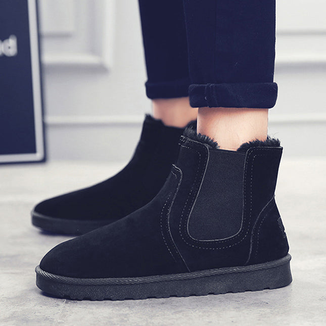 Men's warm mid-tube casual padded snow boots