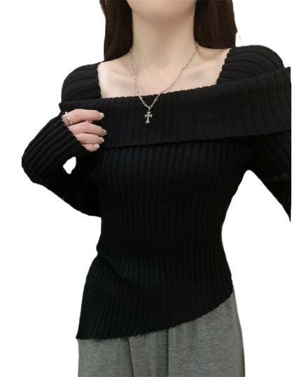 Irregular Off-shoulder Sweater For Women Autumn And Winter