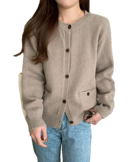 Long Sleeve Women's Knitted Cardigan Top