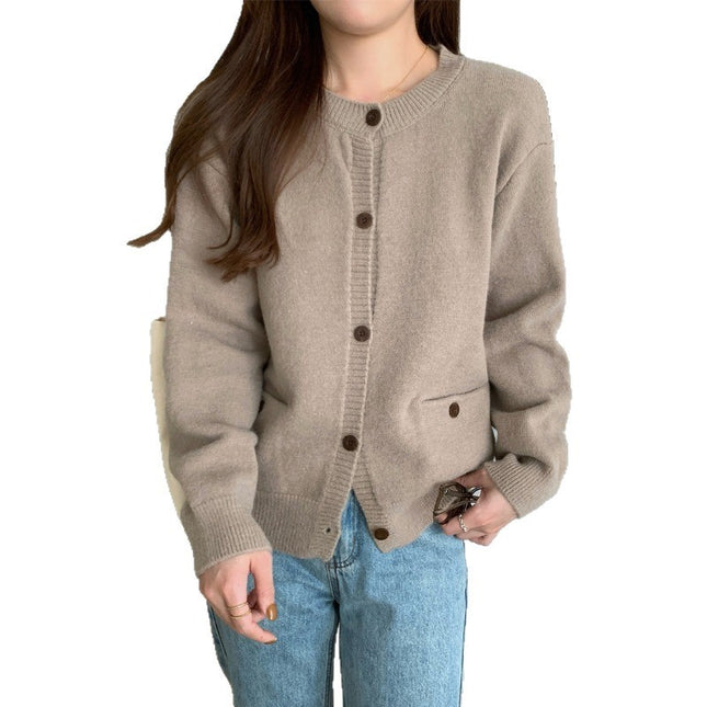 Long Sleeve Women's Knitted Cardigan Top