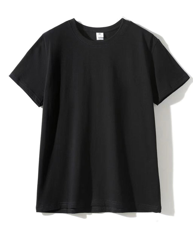 Round Neck Men's Short-sleeves Shirt Printed Logo All-matching Couple Style Half Sleeve