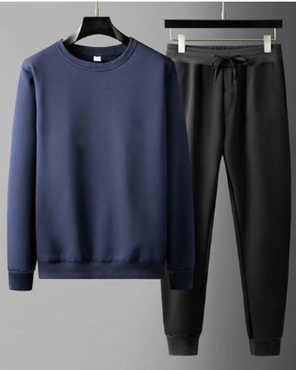 Round Neck Sweatshirt And Sweatpants Fashion Sports Men Suit