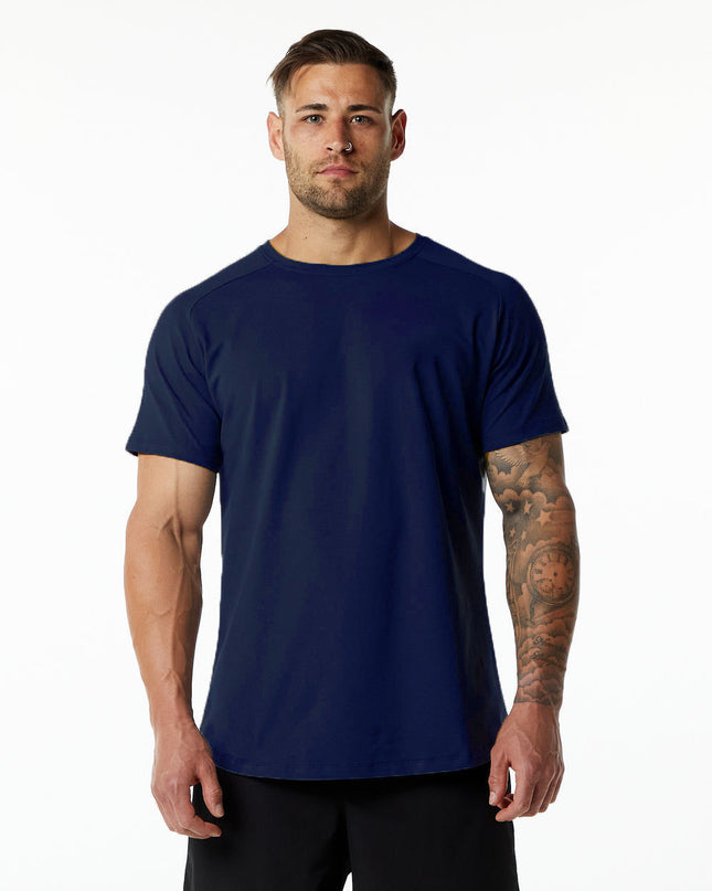 Men's Solid Color Casual Cotton Crew Neck Short Sleeves