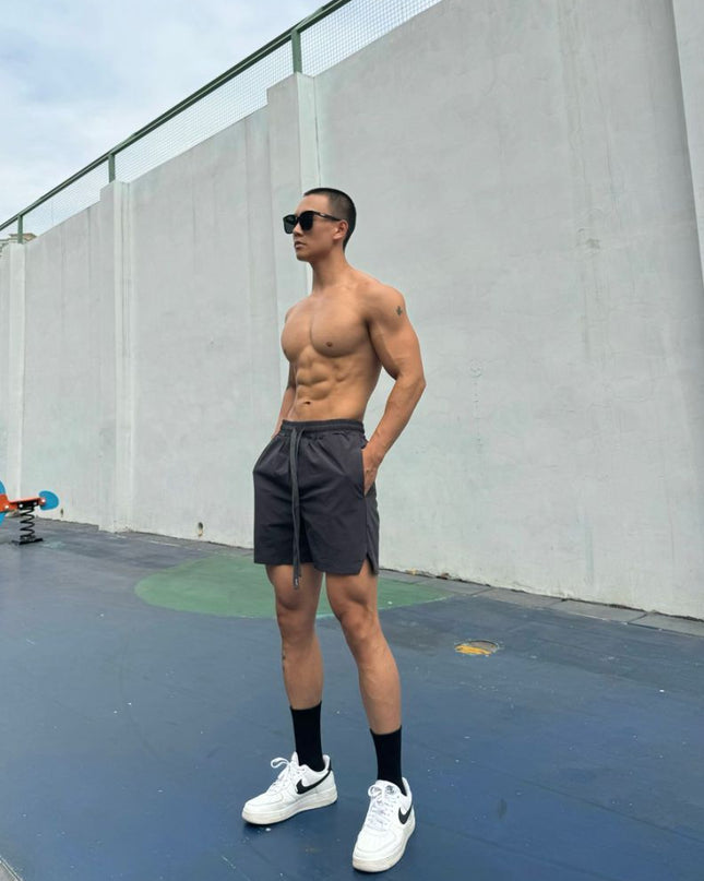 Ice Silk Quick-drying Double-layer Shorts For Men