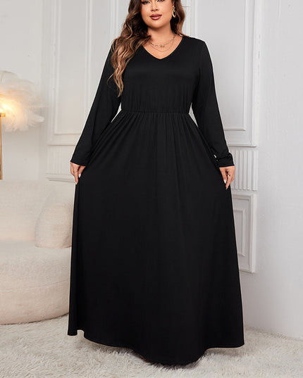 Loose Long Sleeve Dress High Waist
