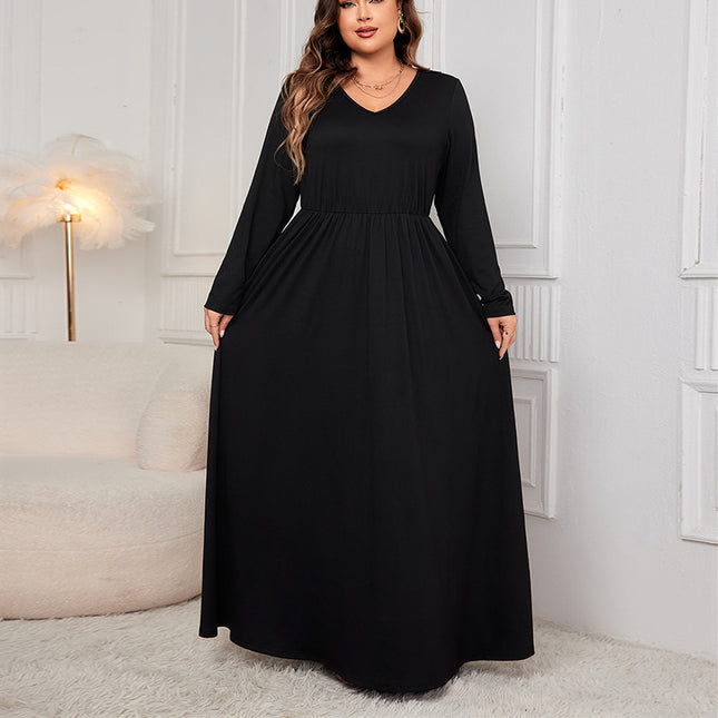 Loose Long Sleeve Dress High Waist