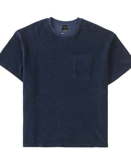 Sports Men's Round Neck Corduroy Casual T-shirt