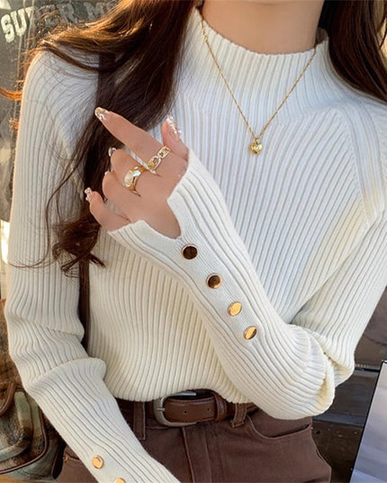 Artistic Trendy Semi-high Collar Sweater Inner