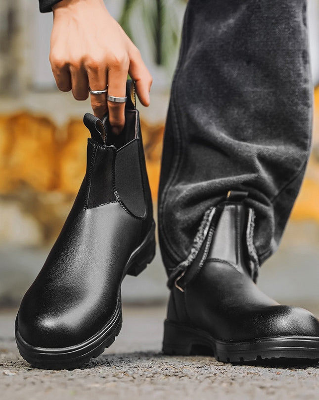 Vintage Couple Shoes Leather Boots Martin Boots Men And Women