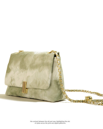Texture Chain Crossbody Shoulder Small Square Bag