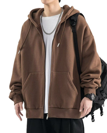Men's Fashionable Loose All-match Zipper Cardigan Sweater Coat