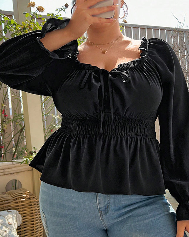 Plus Size Women's Clothes Top Waist Slimming Temperament Clavicle T-shirt