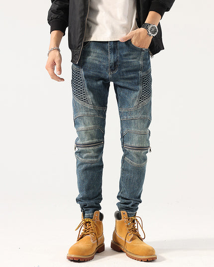 Stretch Tight Men's Fashion Street Slim Fit Jeans Casual