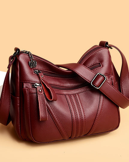 Genuine Leather Simple Shoulder Messenger Bag